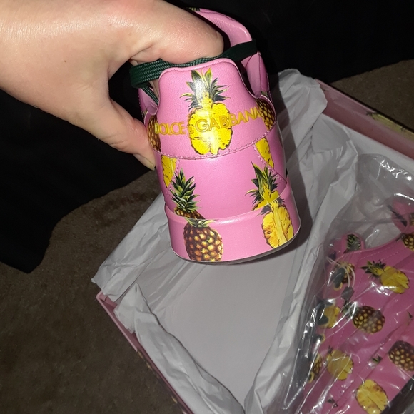 🍍 New Dolce & Gabbana pink Pineapple sneakers 39/8 - Picture 4 of 9